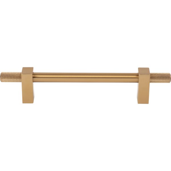 128 mm Center-to-Center Satin Bronze Larkin 4 Knurled Ends Cabinet Bar Pull - Image 3