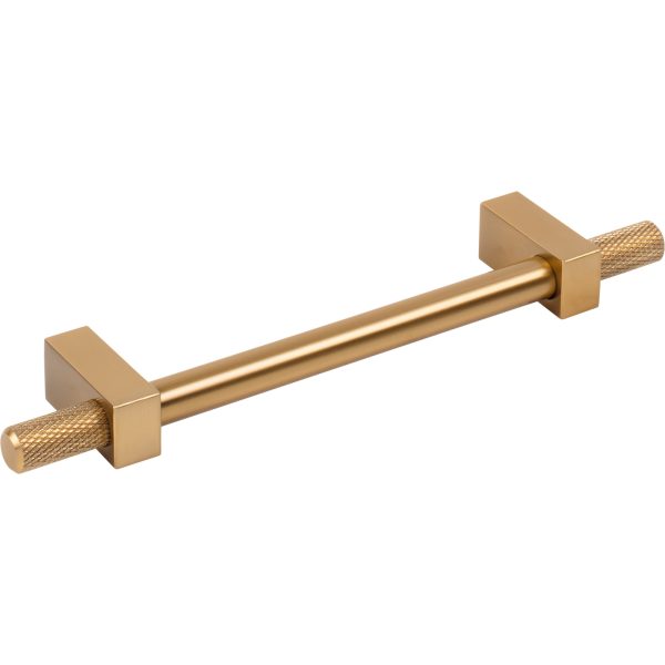 128 mm Center-to-Center Satin Bronze Larkin 4 Knurled Ends Cabinet Bar Pull - Image 4