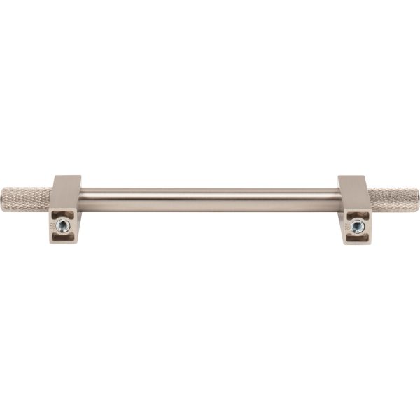 128 mm Center-to-Center Satin Nickel Larkin 4 Knurled Ends Cabinet Bar Pull - Image 5