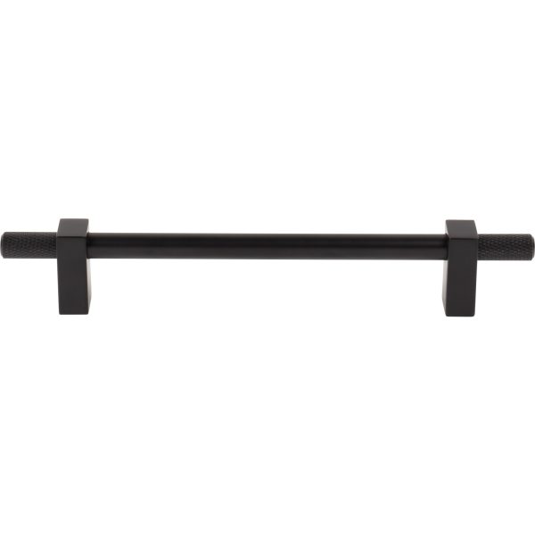 160 mm Center-to-Center Matte Black Larkin 4 Knurled Ends Cabinet Bar Pull - Image 3