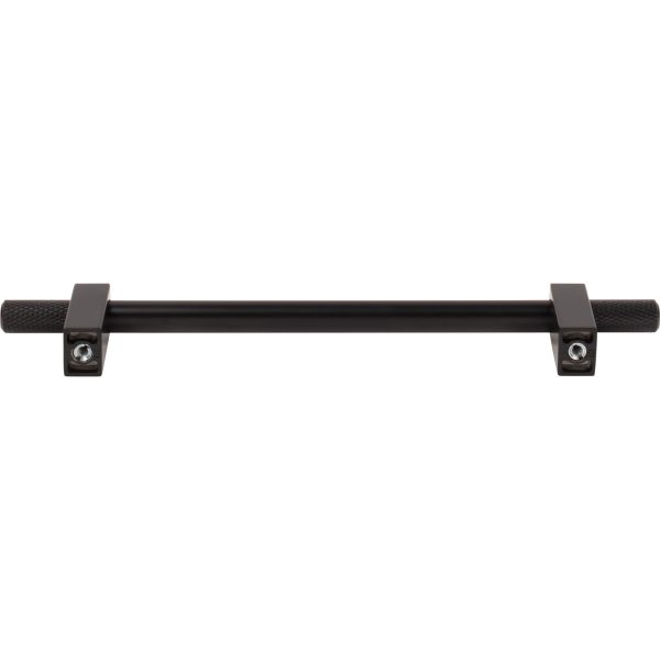160 mm Center-to-Center Matte Black Larkin 4 Knurled Ends Cabinet Bar Pull - Image 5