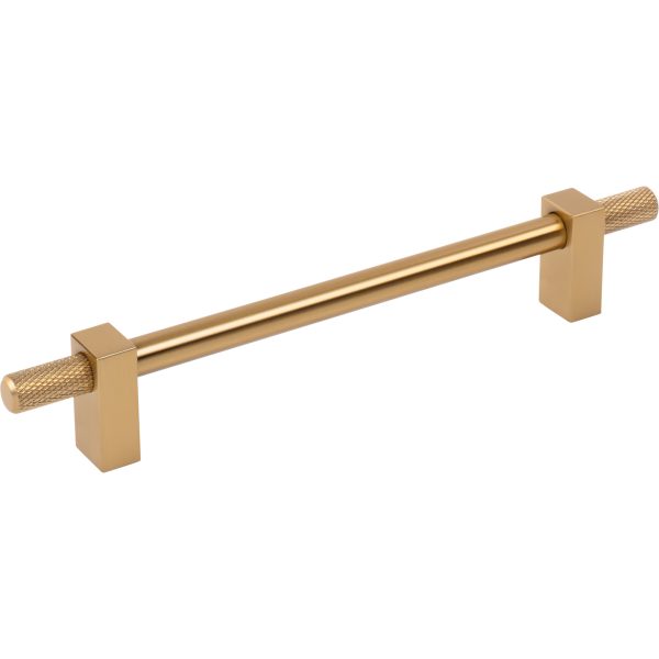 160 mm Center-to-Center Satin Bronze Larkin 4 Knurled Ends Cabinet Bar Pull