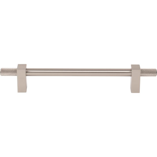 160 mm Center-to-Center Satin Nickel Larkin 4 Knurled Ends Cabinet Bar Pull - Image 3