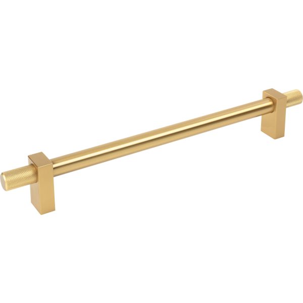 18" Center-to-Center Brushed Gold Larkin 4 Knurled Ends Appliance Handle