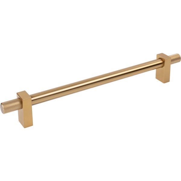 18" Center-to-Center Satin Bronze Larkin 4 Knurled Ends Appliance Handle