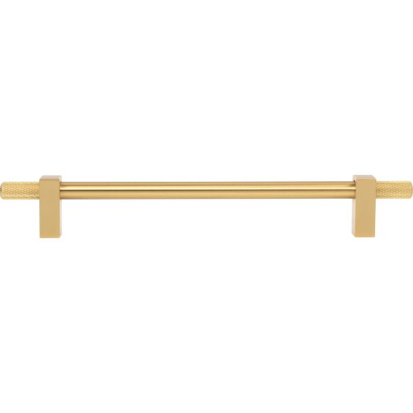 192 mm Center-to-Center Brushed Gold Larkin 4 Knurled Ends Cabinet Bar Pull - Image 6