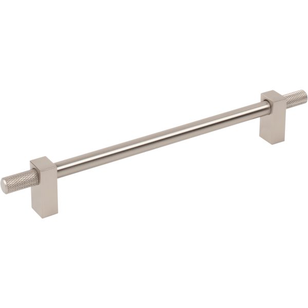 192 mm Center-to-Center Satin Nickel Larkin 4 Knurled Ends Cabinet Bar Pull