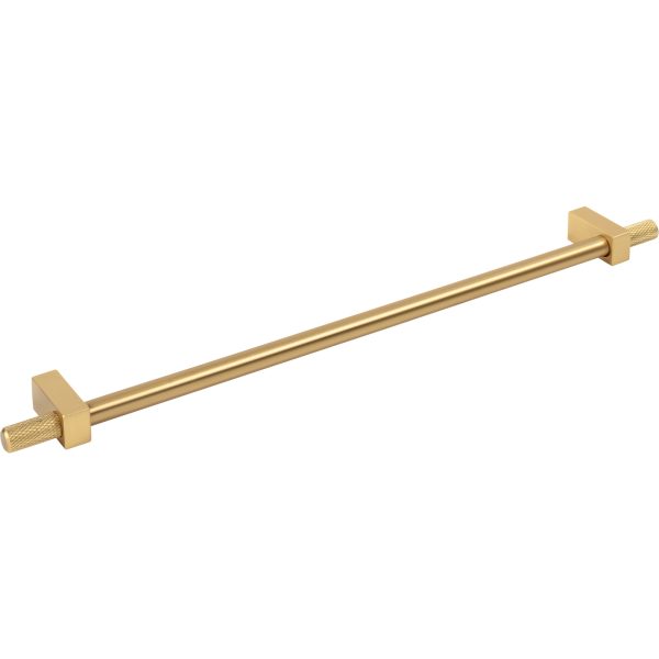 305 mm Center-to-Center Brushed Gold Larkin 4 Knurled Ends Cabinet Bar Pull - Image 4