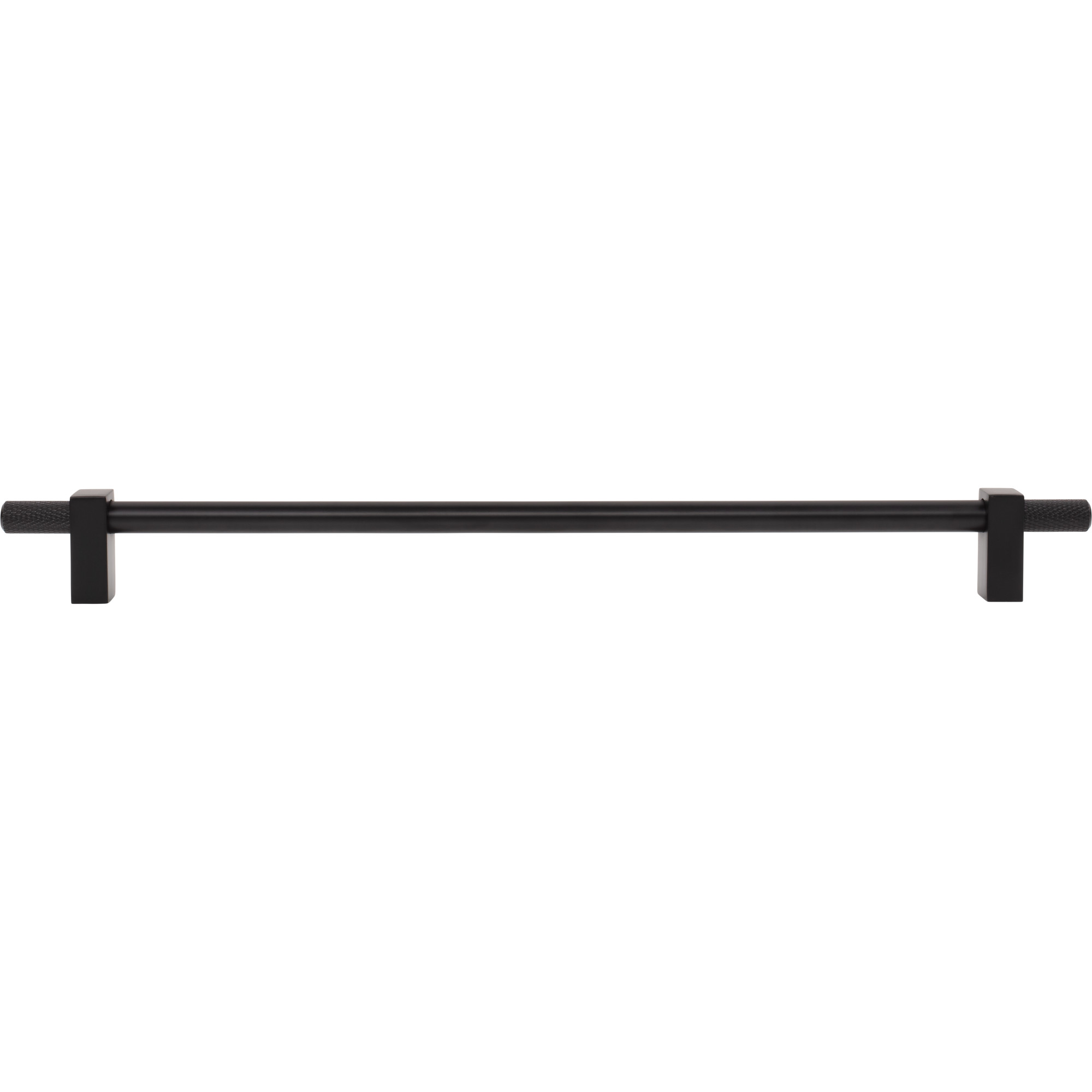 305 mm Center-to-Center Matte Black Larkin 4 Knurled Ends Cabinet Bar Pull - Image 6