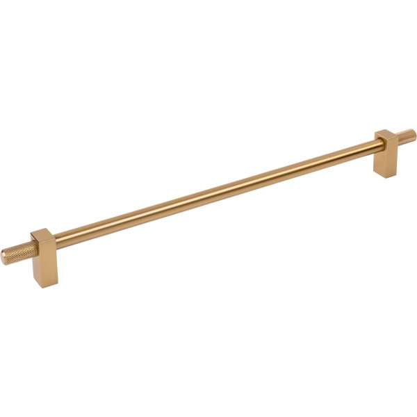 305 mm Center-to-Center Satin Bronze Larkin 4 Knurled Ends Cabinet Bar Pull