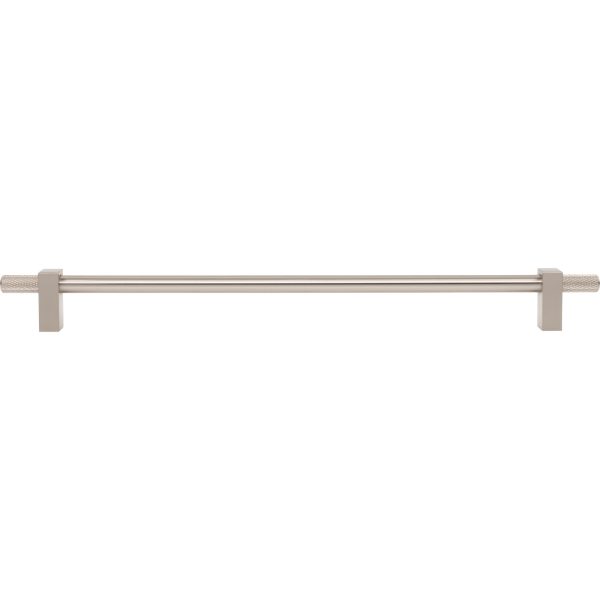305 mm Center-to-Center Satin Nickel Larkin 4 Knurled Ends Cabinet Bar Pull - Image 6