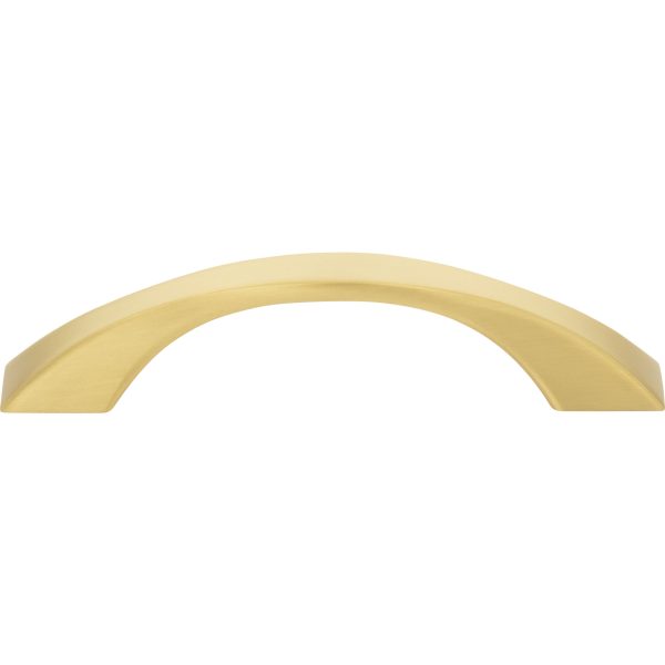 96 mm Center-to-Center Brushed Gold Flared Philip Cabinet Pull - Image 3