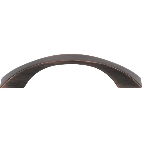 96 mm Center-to-Center Brushed Oil Rubbed Bronze Flared Philip Cabinet Pull - Image 3