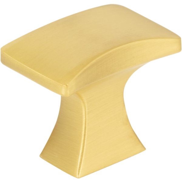1-1/4" Overall Length Brushed Gold Flared Philip Cabinet Knob