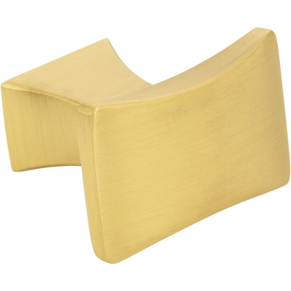 1-1/4" Overall Length Brushed Gold Flared Philip Cabinet Knob - Image 4