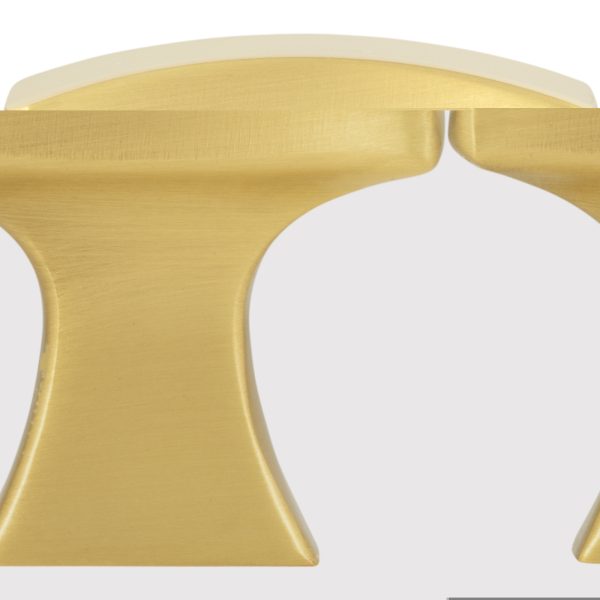 1-1/4" Overall Length Brushed Gold Flared Philip Cabinet Knob - Image 6
