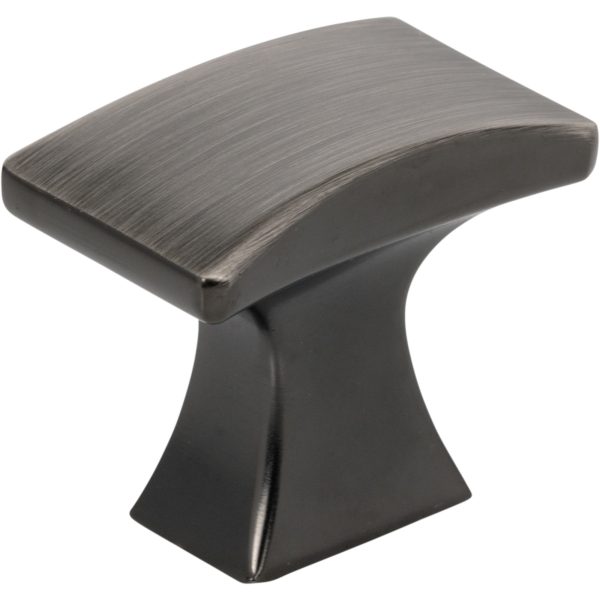 1-1/4" Overall Length Brushed Pewter Flared Philip Cabinet Knob