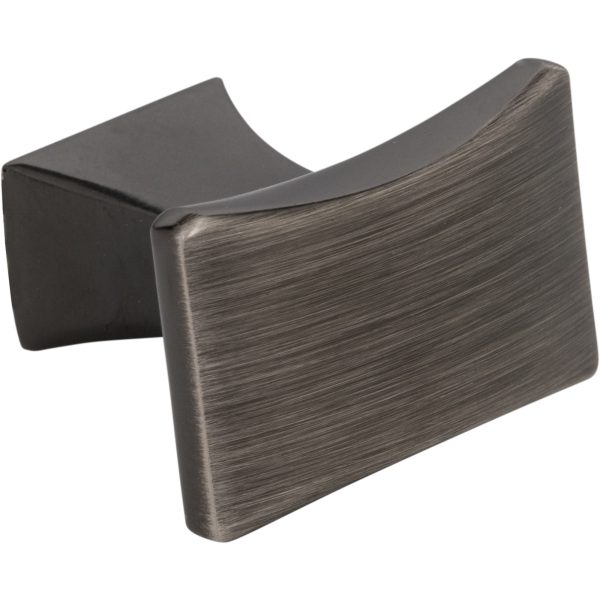 1-1/4" Overall Length Brushed Pewter Flared Philip Cabinet Knob - Image 4