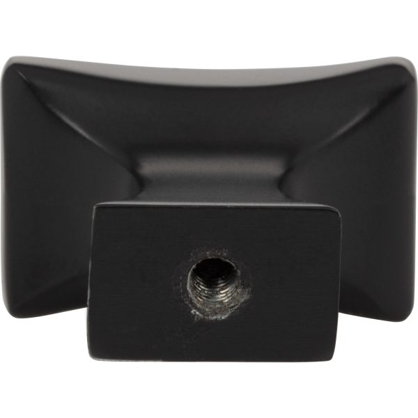 1-1/4" Overall Length Matte Black Flared Philip Cabinet Knob - Image 5