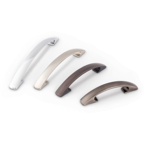 128 mm Center-to-Center Brushed Pewter Arched Strickland Cabinet Pull - Image 5