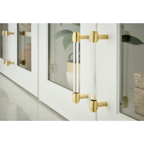128 mm Center-to-Center Brushed Gold Carmen Cabinet Bar Pull - Image 6