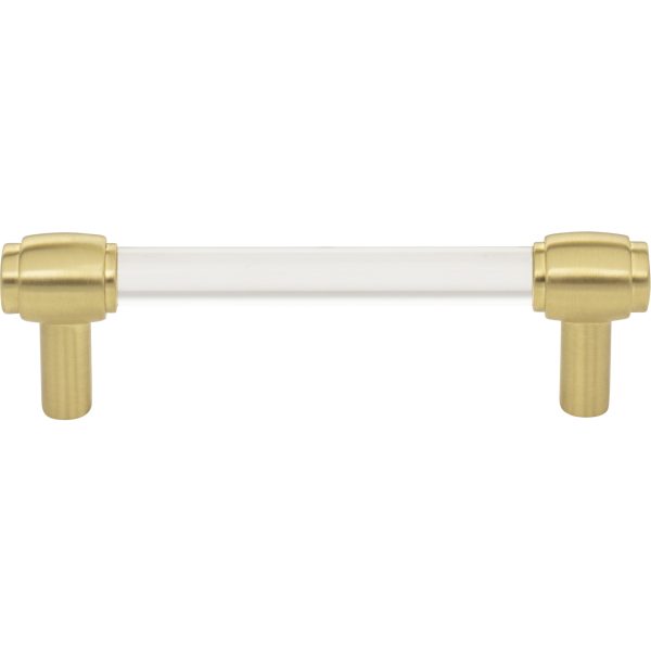 96 mm Center-to-Center Brushed Gold Carmen Cabinet Bar Pull - Image 3