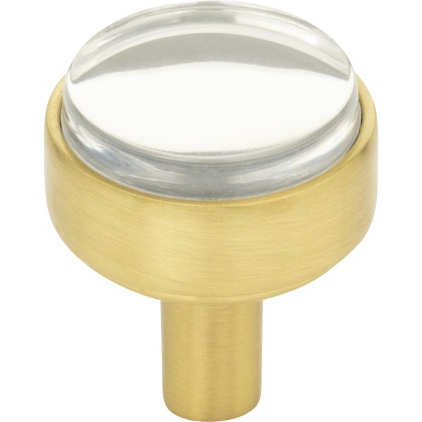 1-1/8" Diameter Brushed Gold Carmen Cabinet Knob