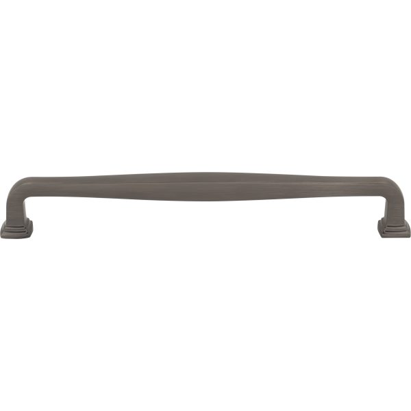 224 mm Center-to-Center Brushed Pewter Fontana Cabinet Pull - Image 3