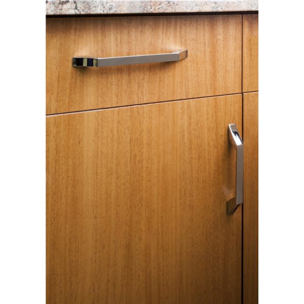 96 mm Center-to-Center Polished Chrome Square Royce Cabinet Pull - Image 4