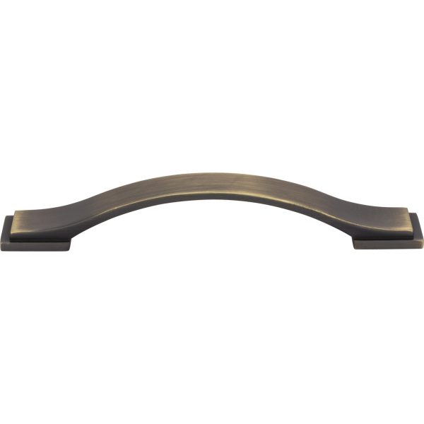 128 mm Center-to-Center Antique Brushed Satin Brass Strap Mirada Cabinet Pull - Image 3