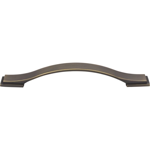 160 mm Center-to-Center Antique Brushed Satin Brass Strap Mirada Cabinet Pull - Image 3