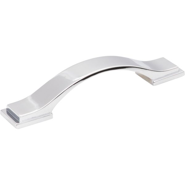 96 mm Center-to-Center Polished Chrome Strap Mirada Cabinet Pull