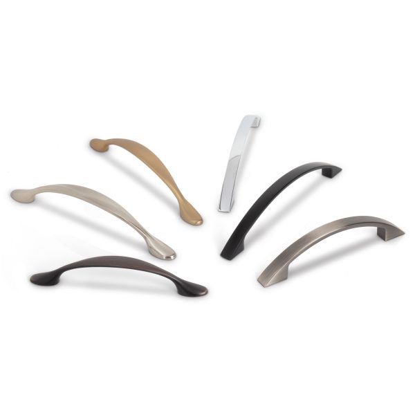 128 mm Center-to-Center Brushed Pewter Arched Somerset Cabinet Pull - Image 5