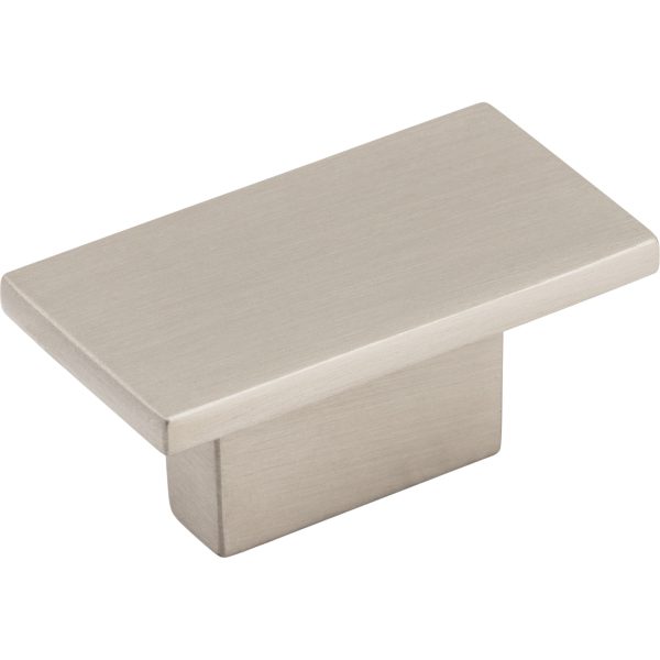 1-9/16" Overall Length Satin Nickel Rectangle Mirada Cabinet Knob