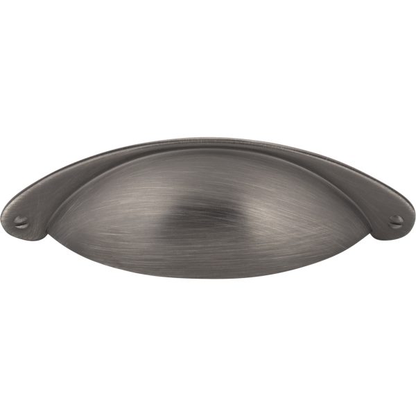 3" Center-to-Center Brushed Pewter Lyon Cabinet Cup Pull - Image 3