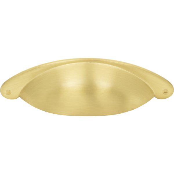 3" Center-to-Center Brushed Gold Lyon Cabinet Cup Pull - Image 4