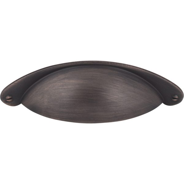 3" Center-to-Center Brushed Oil Rubbed Bronze Lyon Cabinet Cup Pull - Image 3