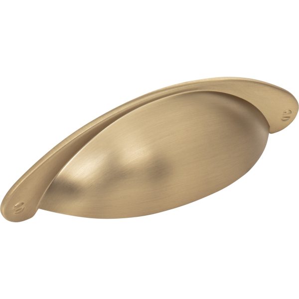 3" Center-to-Center Satin Bronze Lyon Cabinet Cup Pull