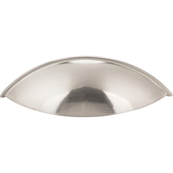 96 mm Center-to-Center Distressed Antique Silver Bordeaux Cabinet Cup Pull - Image 3