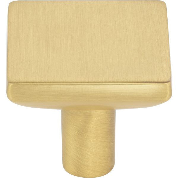 1-1/4" Overall Length Brushed Gold Walker 1 Square Knob - Image 3