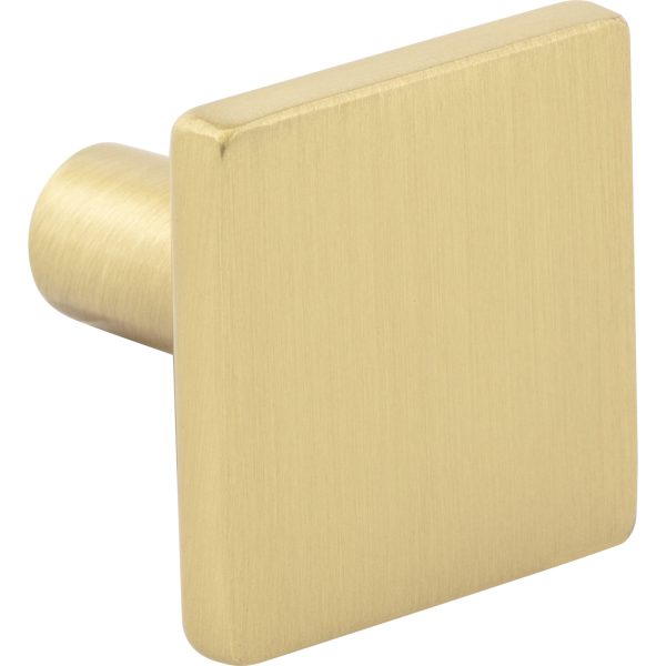 1-1/4" Overall Length Brushed Gold Walker 1 Square Knob - Image 4