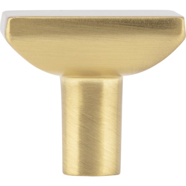 1-1/4" Overall Length Brushed Gold Walker 1 Square Knob - Image 6