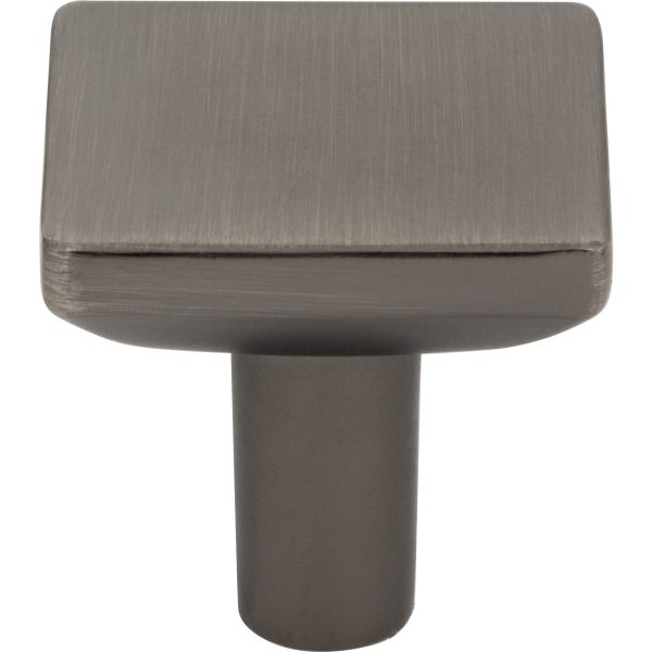 1-1/4" Overall Length Brushed Pewter Walker 1 Square Knob - Image 3