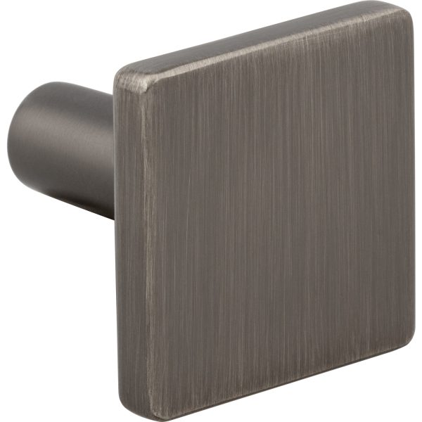 1-1/4" Overall Length Brushed Pewter Walker 1 Square Knob - Image 4