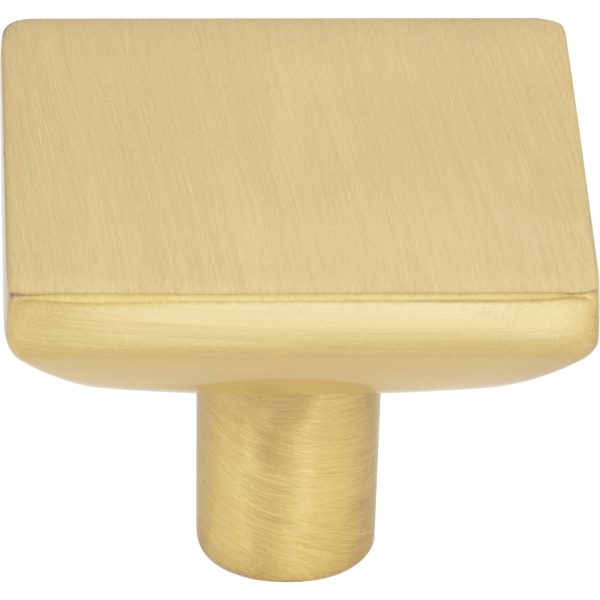 1-5/8" Overall Length Brushed Gold Walker 1 Square Knob - Image 3