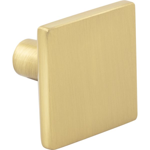 1-5/8" Overall Length Brushed Gold Walker 1 Square Knob - Image 4