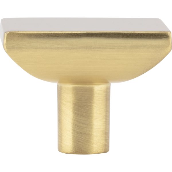 1-5/8" Overall Length Brushed Gold Walker 1 Square Knob - Image 6