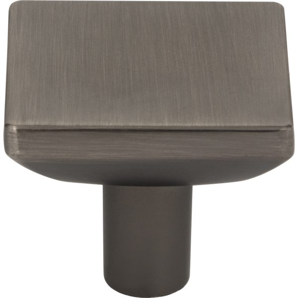 1-5/8" Overall Length Brushed Pewter Walker 1 Square Knob - Image 3