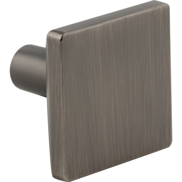 1-5/8" Overall Length Brushed Pewter Walker 1 Square Knob - Image 4