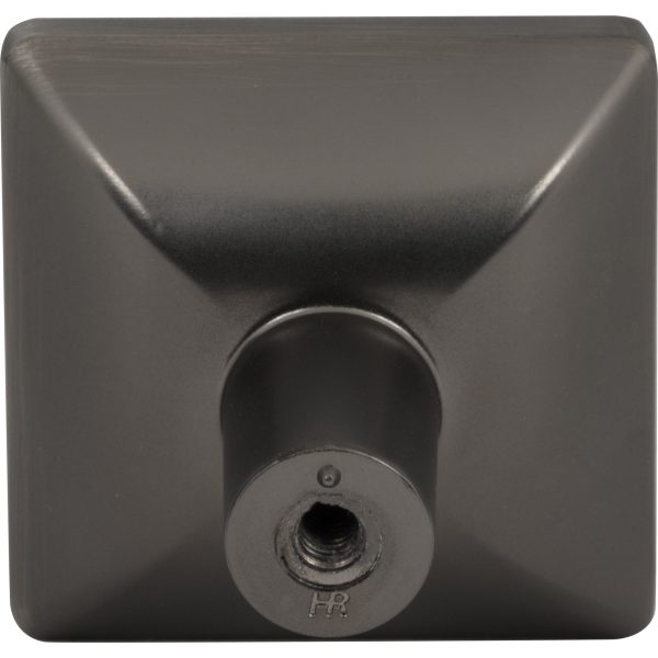 1-5/8" Overall Length Brushed Pewter Walker 1 Square Knob - Image 5